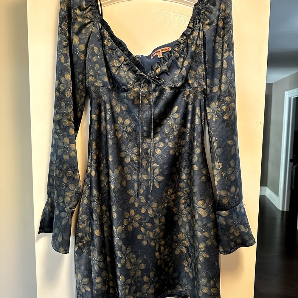 Blue and gold mini dress. No tags but never worn